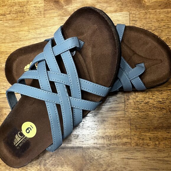 NWT Cliffs by White Mountain Cork Bottom Sandals Sz 9 - Picture 2 of 4